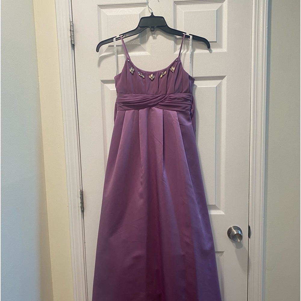 David’s Bridal Girls Evening Dress Floor Length Lavender WORN ONCE